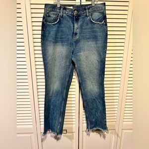Pilcro x Anthropologie Ultra-High Straight Leg Denim